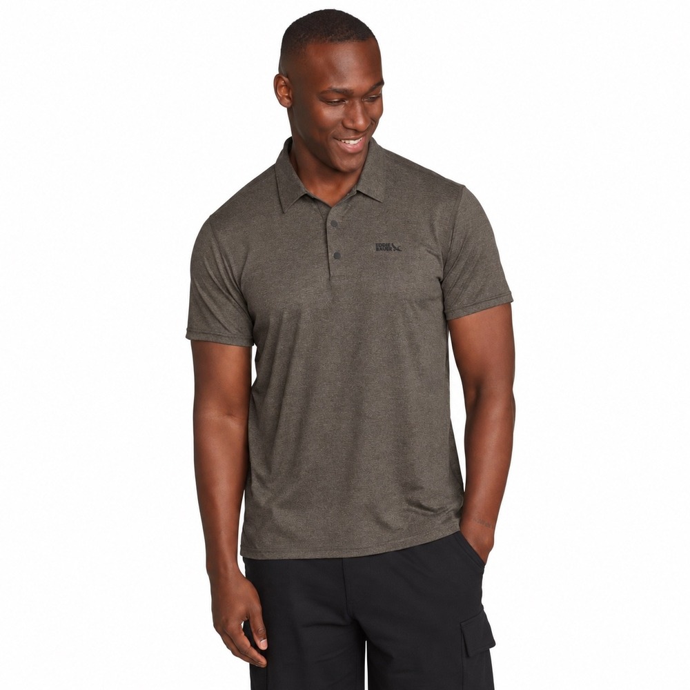Eddie Bauer Mens Mountain Trek 2.0 Polo Shirt Charcoal Heather 4XB NWT